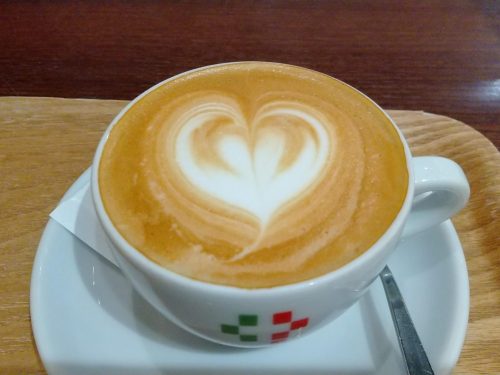 ハート形カフェアート